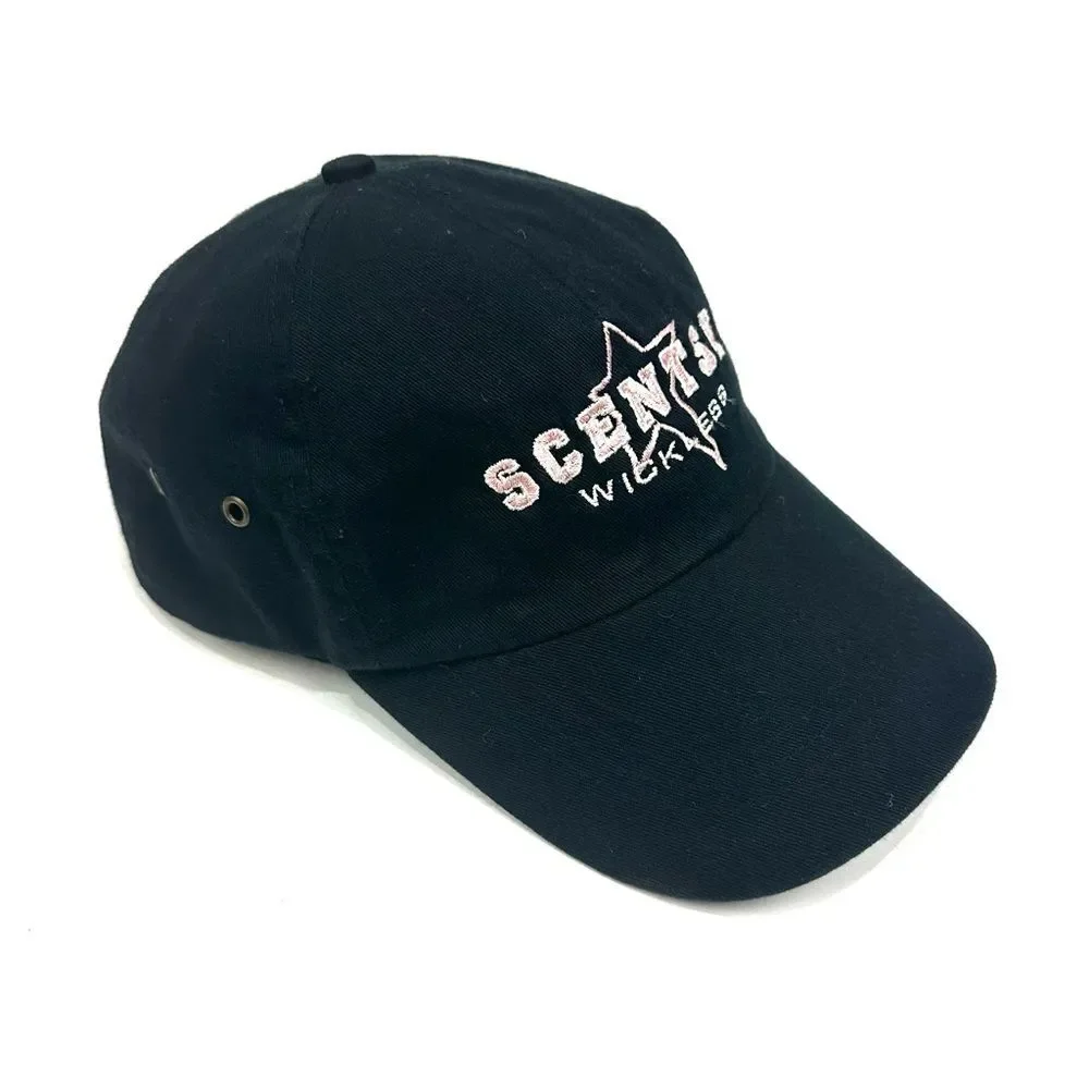 Scentsy Wickless Port & Company Black & Pink Star Baseball Cap/Hat Adjustable